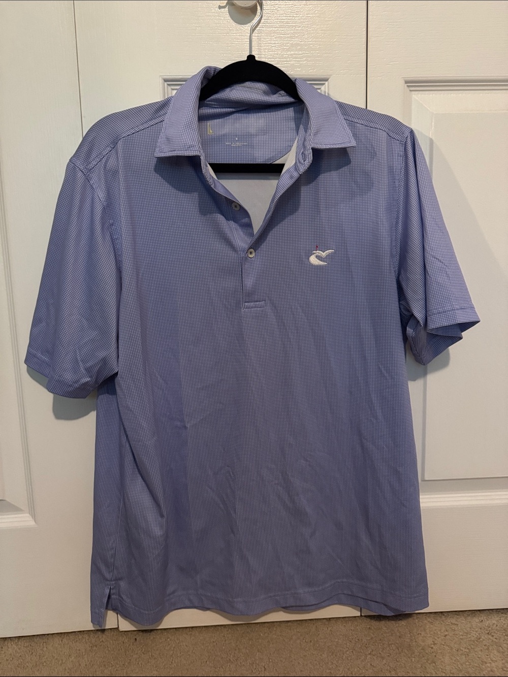 Light Blue/Purple Men’s Short Sleeve Polo Shirt